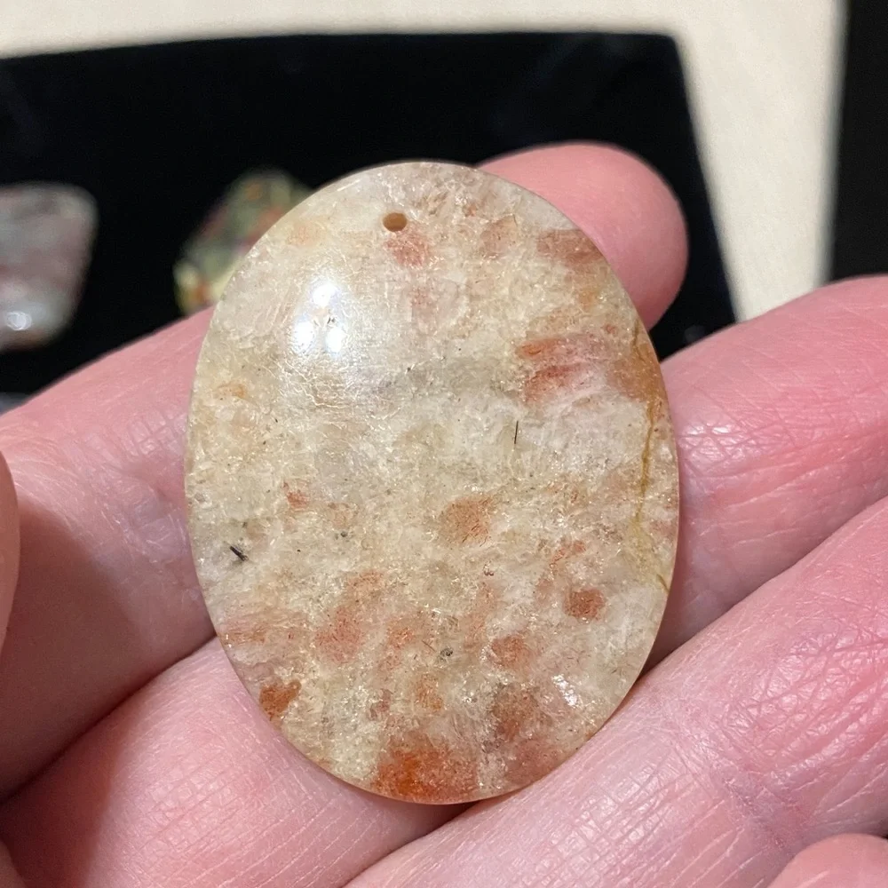 Eight assorted natural gemstones pendants for jewelry makers